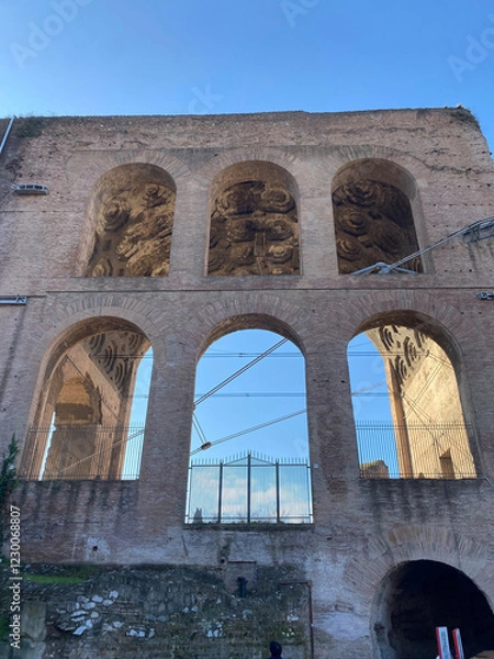 Fototapeta Archaeological ruins of the Roman Forum, Colosseum archaeological park 2025