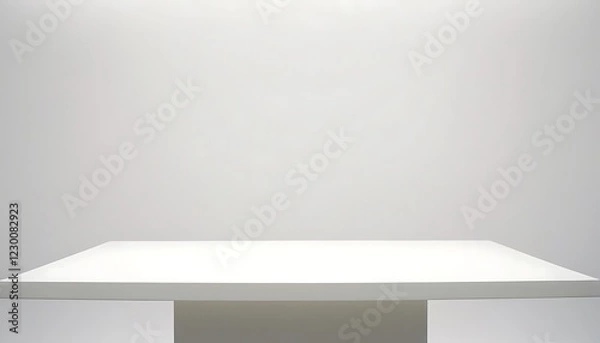 Fototapeta empty blank presentation covered pedestal,White round podium in the room with many decorative flying spheres on white wall background. Platform for beauty products presentation.2134
