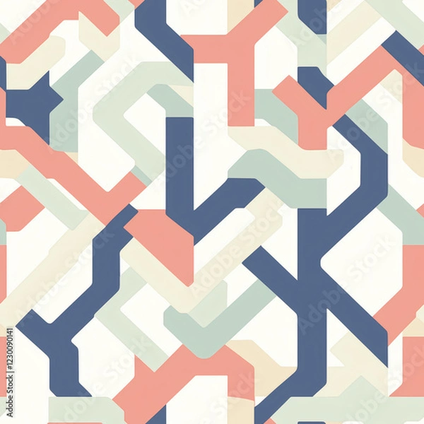 Fototapeta Modern Geometric Pattern - Seamless Abstract Design