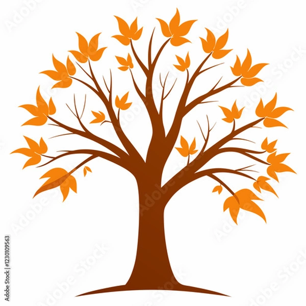 Obraz autumn tree silhouette