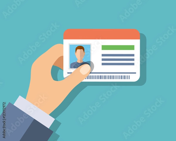 Obraz Identyfikatory w ręku