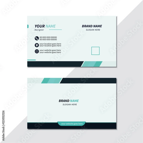 Fototapeta  Simple Business Card Template  Design, Clean and Professional Creative Business card  Design.