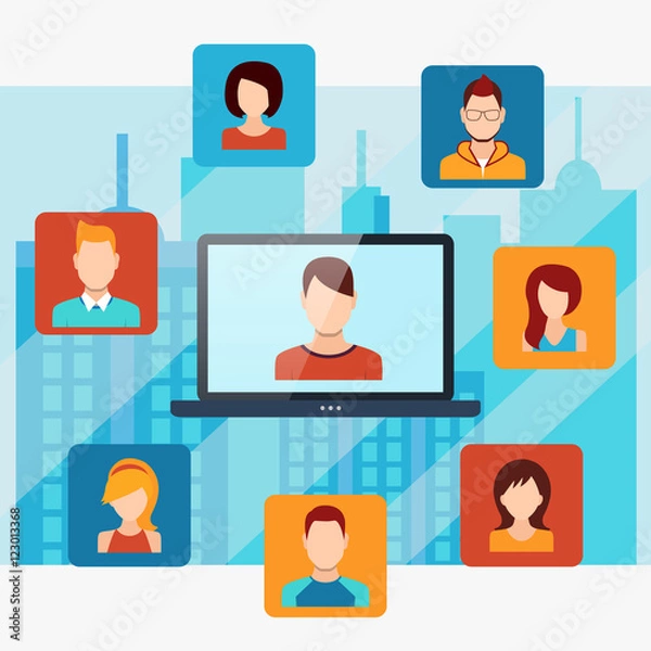 Obraz People connecting concept