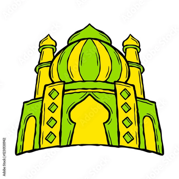 Obraz Hand-drawn Mosque with Domes