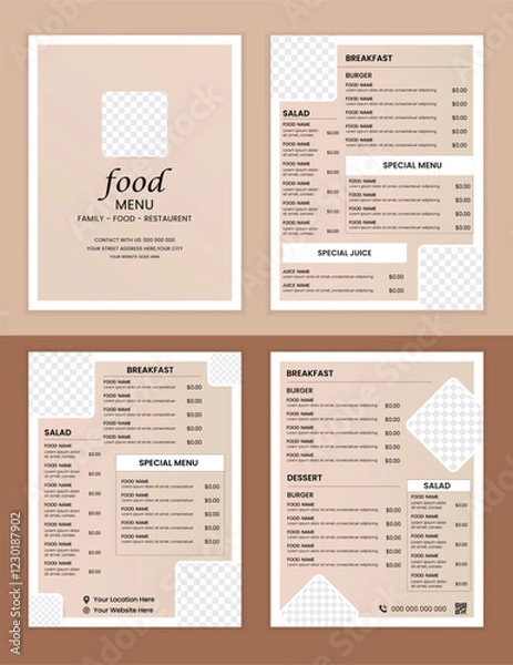Obraz Food flyer template design ,Restaurant menu flyer design.