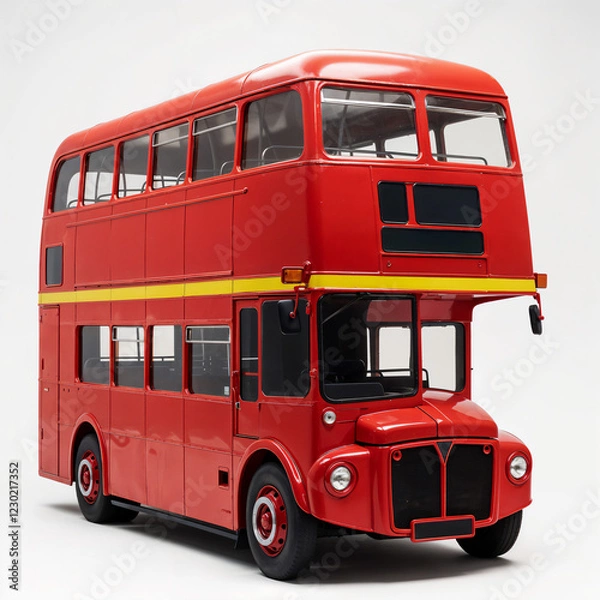 Obraz double decker bus on white background