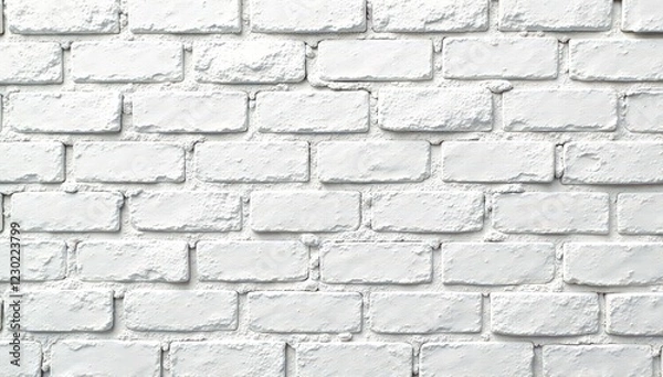 Obraz Whitewashed brick wall texture, uneven mortar , weathered, brick
