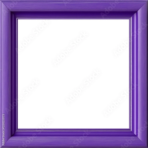 Fototapeta Purple frame on white, Purple frame for picture, Purple square frame, picture frame, photo frame