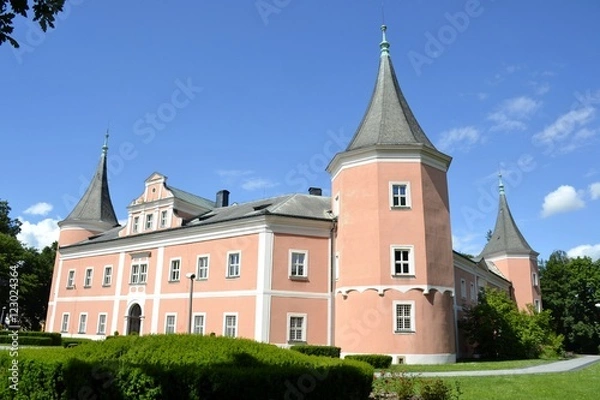 Fototapeta Architecture from Sokolov city and blue sky