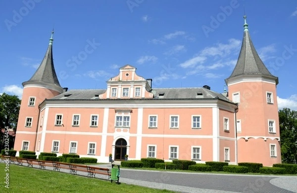 Fototapeta Architecture from Sokolov city and blue sky