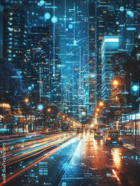 Fototapeta Integrating Smart City Infrastructure with Embedded Banking Innovations Urban Centers Article Digital Landscape Innovative Approach