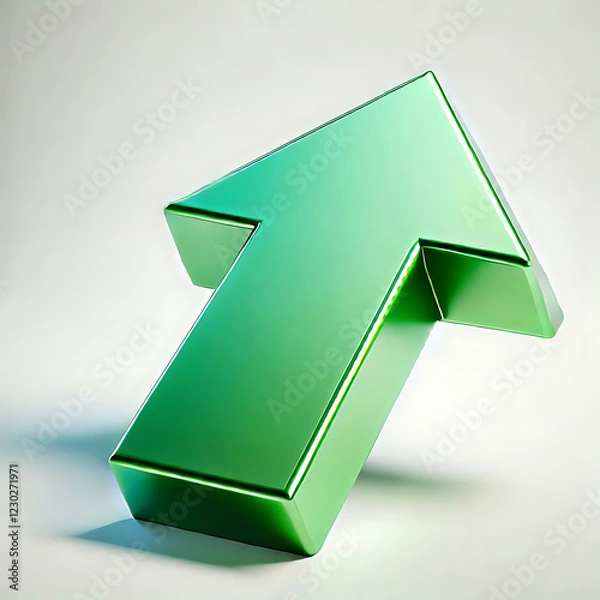 Obraz green arrow isolated on white