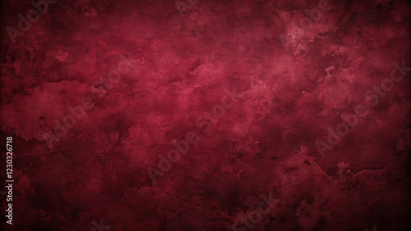 Obraz Abstract Dark Purple, Red, Burgundy, Magenta, and Maroon Watercolor Background with Chaotic Stains, Grunge Smoke, and Dramatic Stormy Night Sky Aesthetic