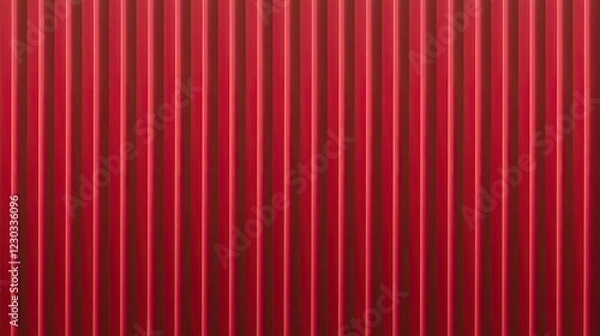 Obraz Red corrugated metal sheet texture background