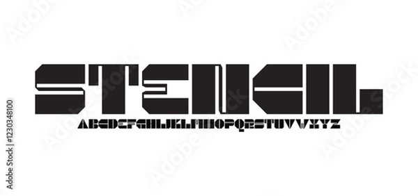 Fototapeta Abstract scifi modern alphabet fonts. Science fiction typography sport, technology, fashion, digital, future creative logo font. vector illustration
