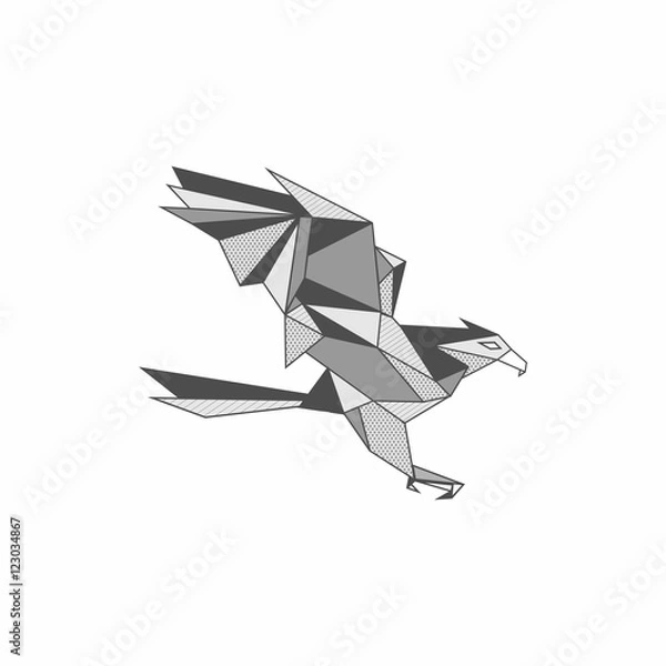 Obraz Eagle Geometric Triangle Polygonal Illustration Logo Icon