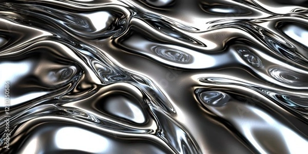 Fototapeta Perfect Backdrop for Web Promotion Using Smooth Metal