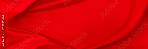 Fototapeta Black red satin dark fabric texture luxurious shiny that is abstract silk cloth background with patterns soft waves blur beautiful.