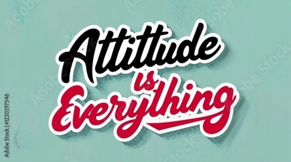 Obraz Attitude is everything inspirational quote