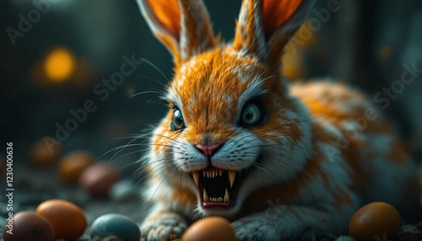 Obraz easter bunny angry