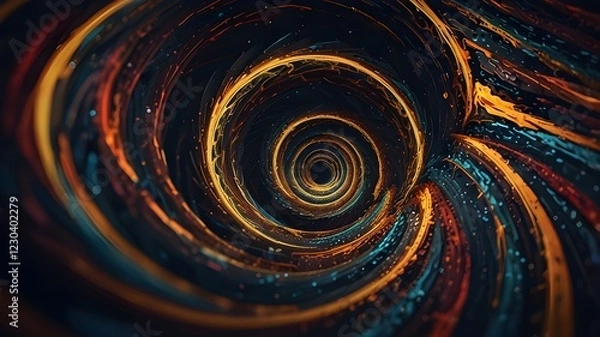 Fototapeta a center point of concentration surrounded by spiraling lines.