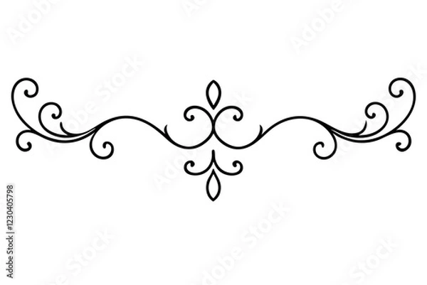 Obraz Intricate Baroque Scrollwork Ornament - Vintage Antique Style (SVG)