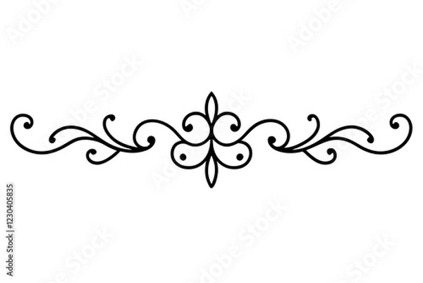 Obraz Intricate Baroque Scrollwork Ornament - Vintage Antique Style (SVG)
