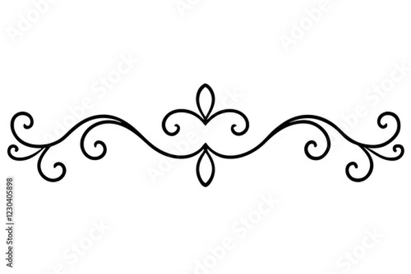 Obraz Intricate Baroque Scrollwork Ornament - Vintage Antique Style (SVG)