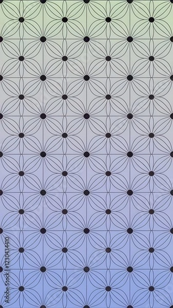 Fototapeta Colorful floral pattern wallpaper design suitable for mobile phone backgrounds. Generative AI