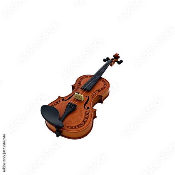 Fototapeta Ornate Violin 3D Render High Resolution Image