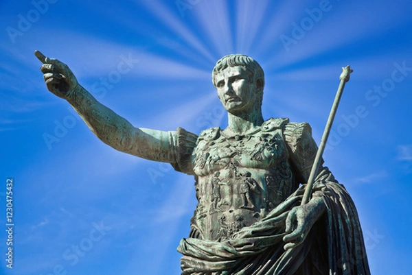 Obraz Julius Caesar, ancient statue in Rome, Italy. Concept for leadership, personal growth, personal development