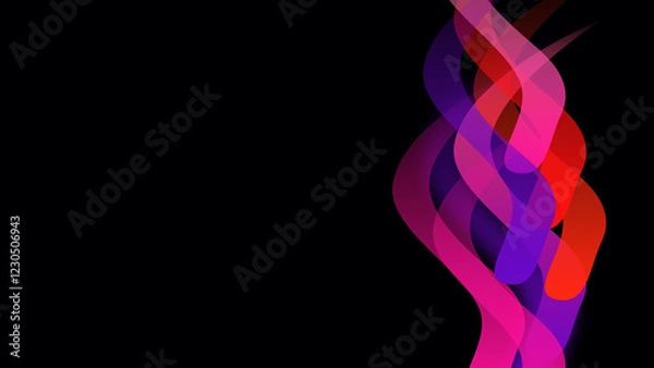Obraz multicolor wave dark background