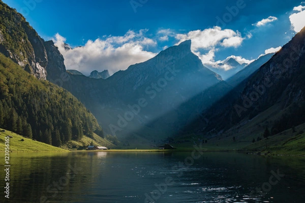 Obraz säntis und seealpsee