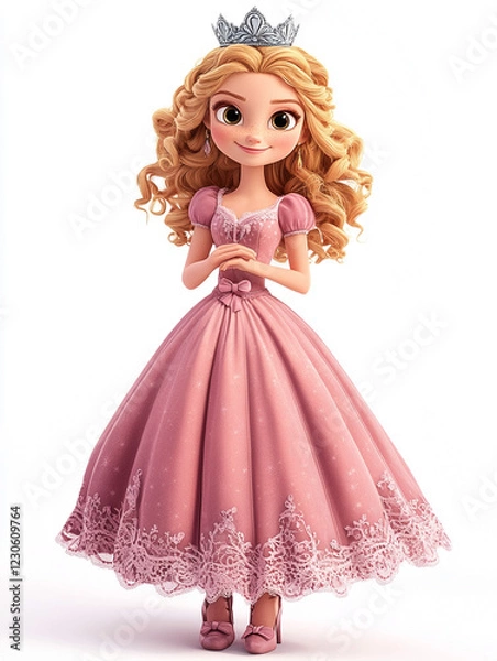 Obraz little princess with a crown