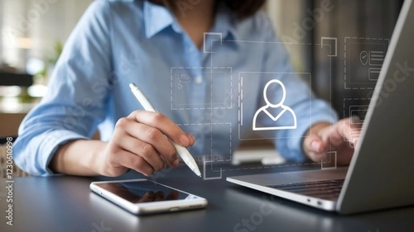 Fototapeta Digital Profile Management: Streamlining User Data