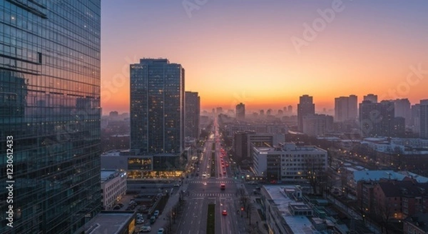 Obraz City Skyline at Dawn