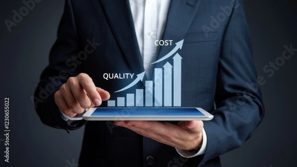 Fototapeta Business Growth: Increasing Quality and Cost Efficiency