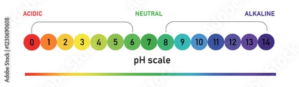 Fototapeta pH Meter Infographic. Acidic and Alkaline Spectrum Design PNG