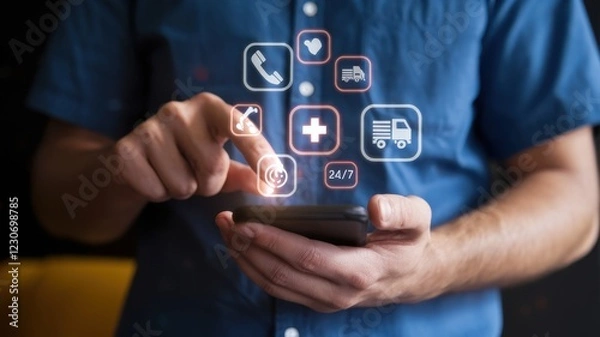 Fototapeta 24/7 Mobile Access to Healthcare and Services