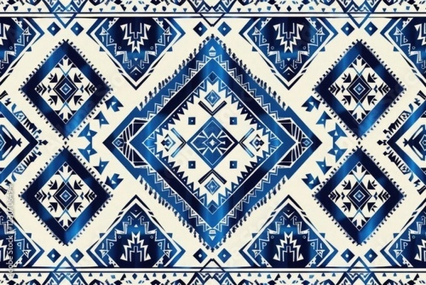Fototapeta Aztec Kilim geometric pattern for fabric and decor.