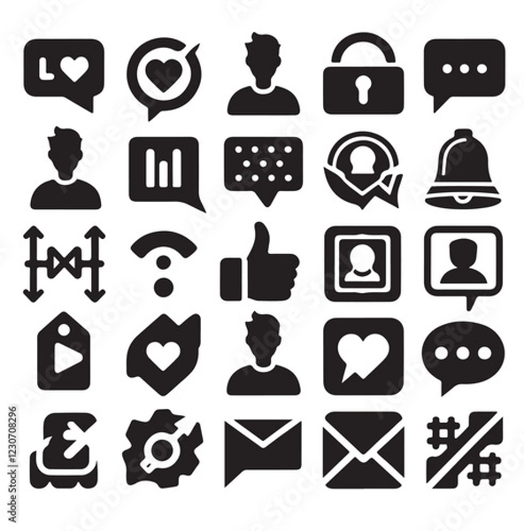 Fototapeta icon, icons, set, vector Illustrator Artwork