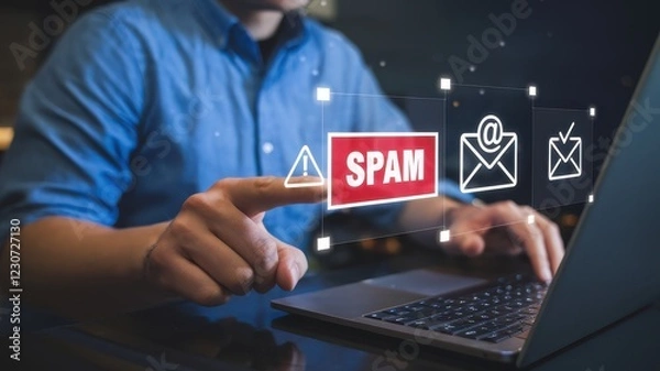 Fototapeta Cybersecurity: Identifying and Avoiding Spam Emails