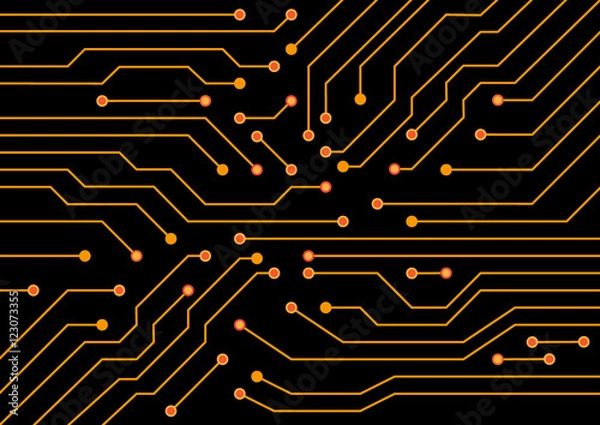 Fototapeta Electrical circuit . eps 10 vector illustration