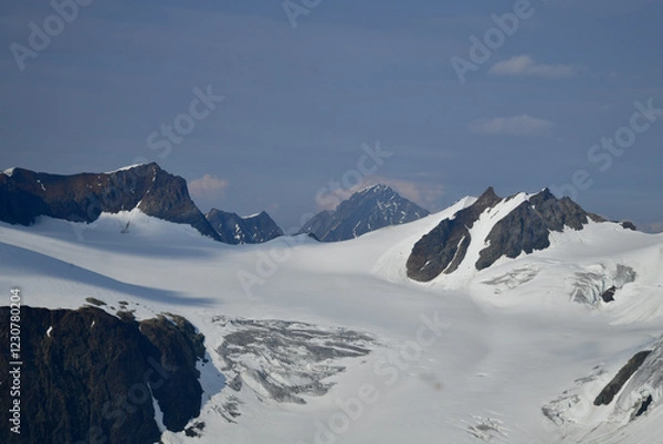 Obraz snow covered mountains in winter