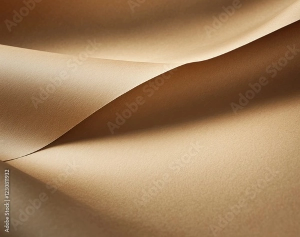 Fototapeta A close-up of an elegant brown paper background with soft lighting, perfect for creating a sophisticated and minimalist design or branding material. 