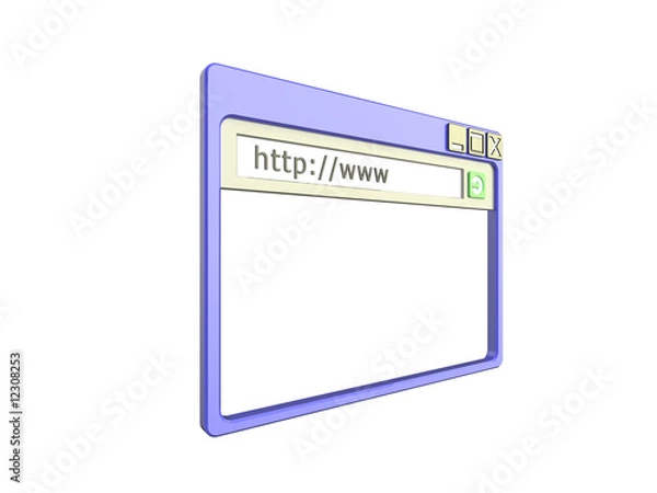 Fototapeta 3d browser window