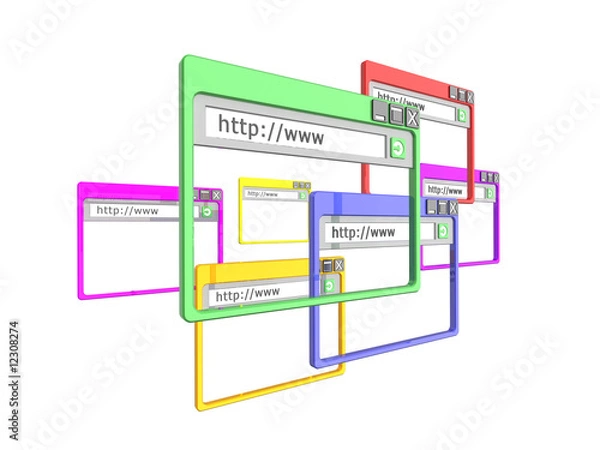 Obraz 3d internet browser windows