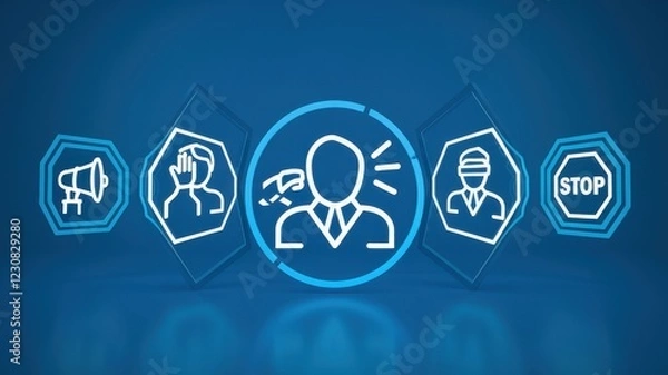 Fototapeta Cyberbullying Prevention: A digital shield against online harassment