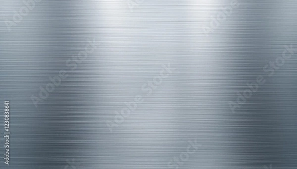 Fototapeta Detailed Brushed Steel Texture with Sharp Linear Patterns and Reflective