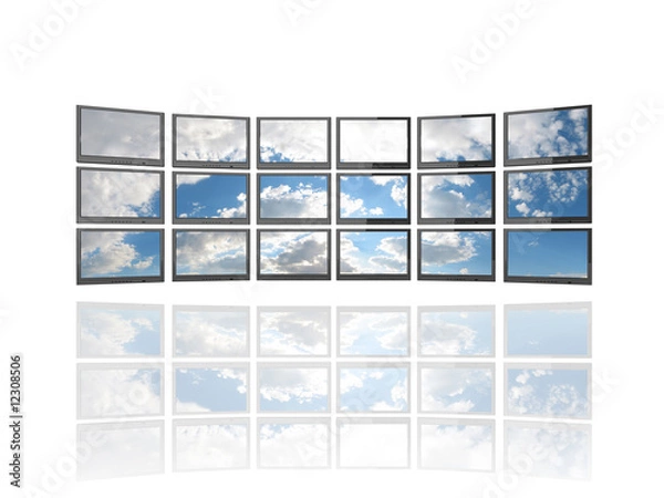 Fototapeta Flat screen tv's